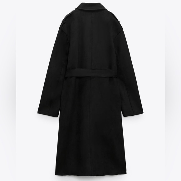 Faux suede trench jacket - Picture 6 of 11